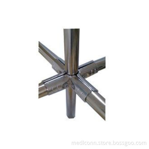Black Stamping 4 Way Pipe Fitting Metal Pipe Connectors Hea